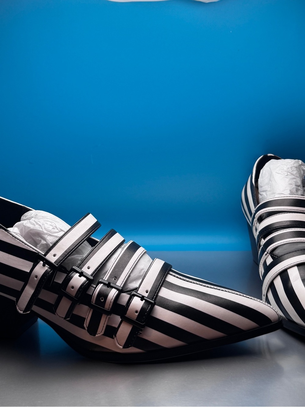 STRANGECVLT STRIPED COVEN HEELS 9 - Picture 2 of 5